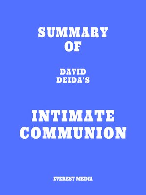 cover image of Summary of David Deida's Intimate Communion